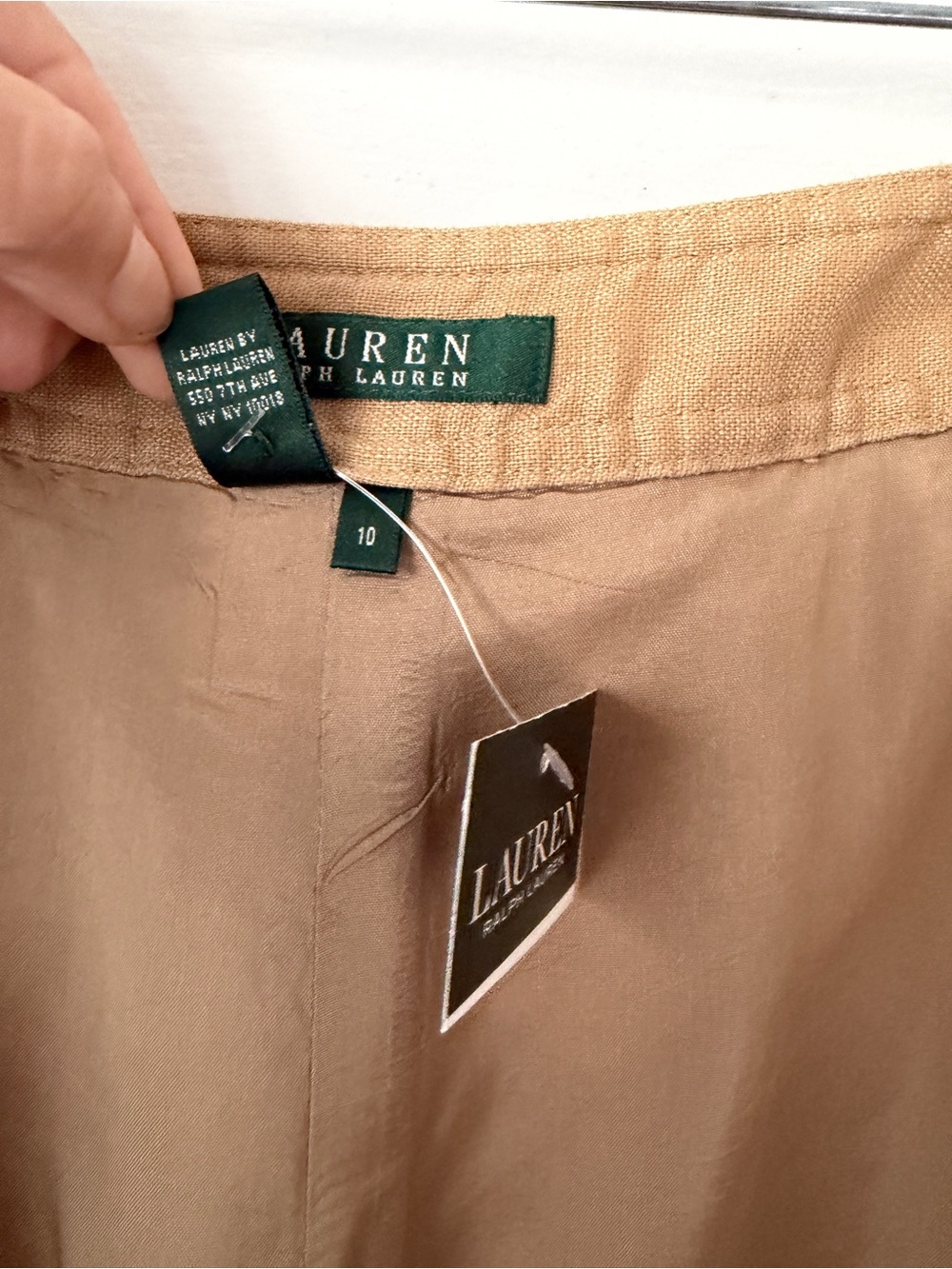 Ralph Lauren NWT Linen Button Front Midi Skirt Pockets Heritage Preppy Teacher - Picture 12 of 14